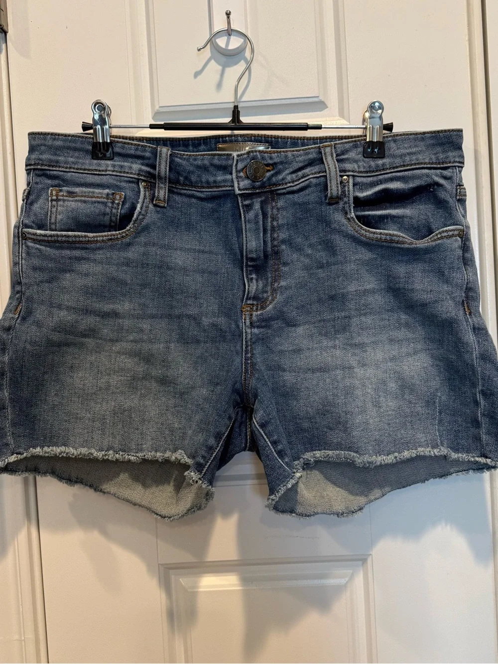 Kut from the Kloth Mid-Rise Fray Short in Bringing Wash Size 10